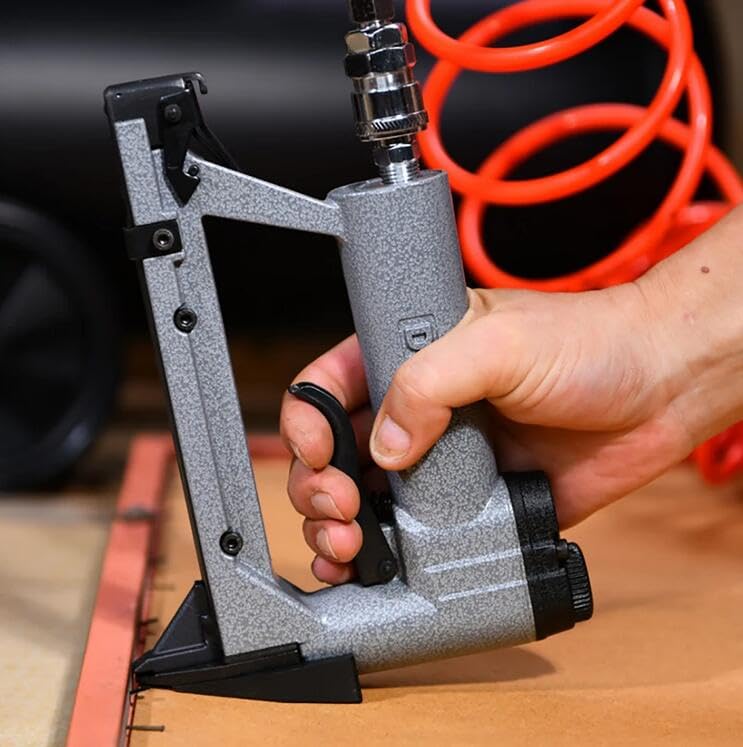 Pneumatic Picture Frame Nail Gun, P515 Nailer Photo Frame Mirror Frame Pin Gun Portable Handheld Air Stapler 0.4-0.7Mpa