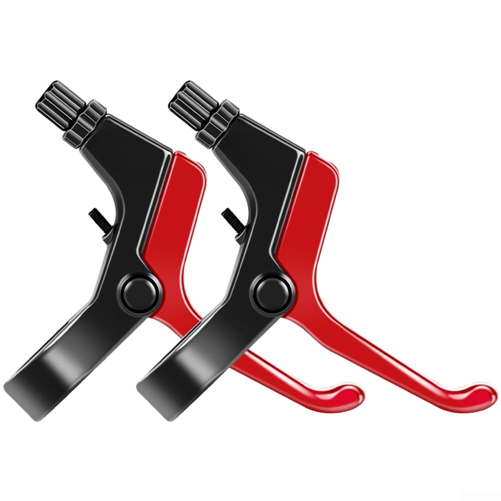Gdfnmogo Short Reach Bicycle Brake Lever For Children Compatible With 2.2CM Handlebars Featuring Adjustable Position And Aluminum Build(Red)