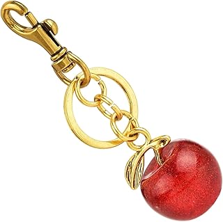 リンゴ キーチェーン クリスタル アップル キーホルダー ハンドバッグ ペンダント バッグ アクセサリー バッグチャーム 女性用 女の子