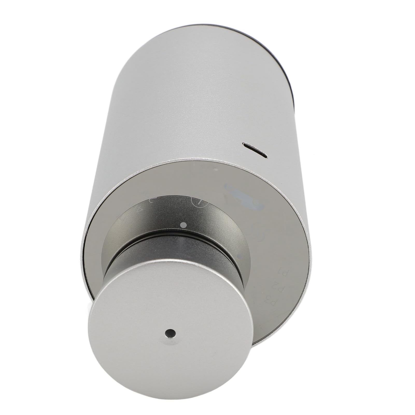 Difusor de Aceite Esencial pequeño Coche portátil, pulverizador sin Agua con Pilas, máquina de aromaterapia silenciosa con Intensidad Ajustable, Elegante diseño de aleación de (Plata)