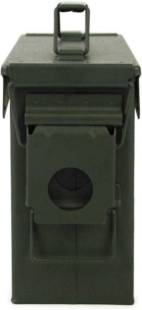GUGULUZA Metal Ammo Can 30/50 Cal, Lockable Bullet Storage Case, Waterproof & Airtight Containers Box with Flip Top for Long-Term Storage Shotgun, Rifles, Pistols Ammunition