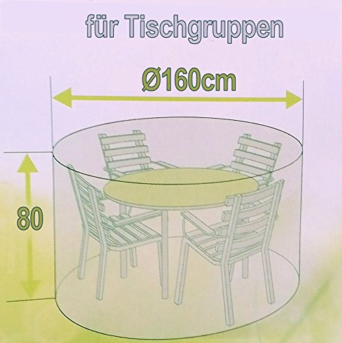 Housse De Table Jardin Ronde 160x85cm - Imperméable 600D, UV Résistant | Protection Meuble Extérieur