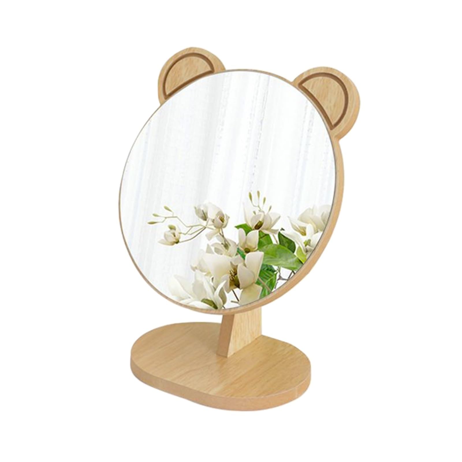 Desk Vanity Mirror, Wood Vanity Makeup Mirrors, Vanity Mirror for Bedroom
