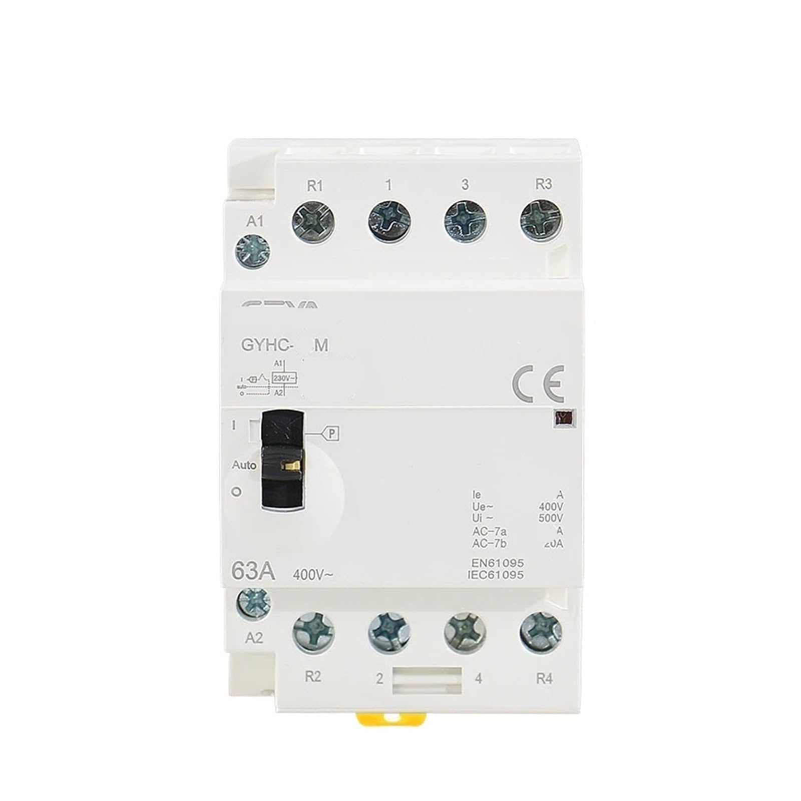 Contacteur modulaire manuel 4P 63A optimisant la gestion des circuits électriques 220V - 5