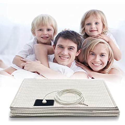 Grounding Sheets with Silver Fibe Grounding Keep Good Sleep, Natural Health(White, 35x90 inch) Cover