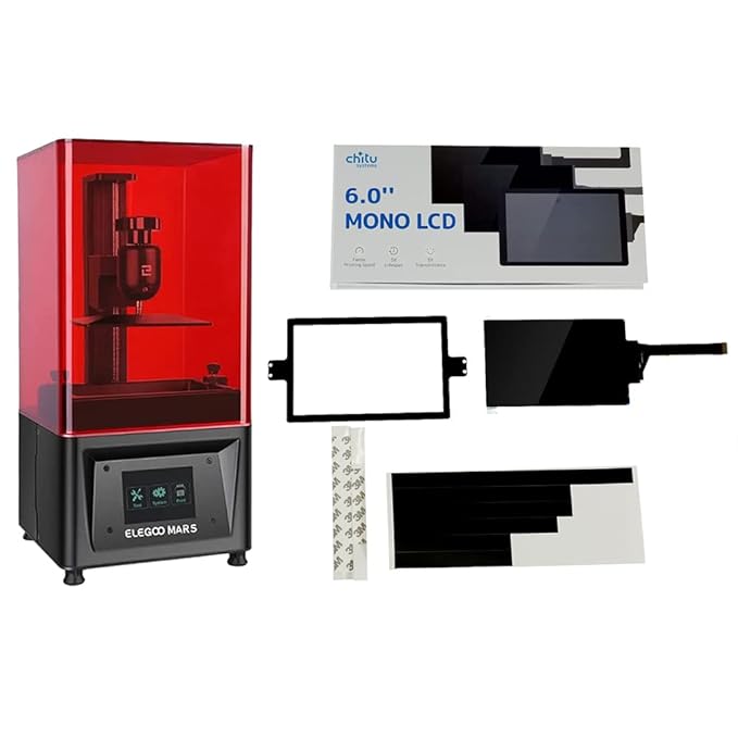 2K Monochrome Screen Upgrade Kit for Elegoo Mars, 1620x2560 Resolution with 50?m Pixel Accuracy(Screen kit for Mars)
