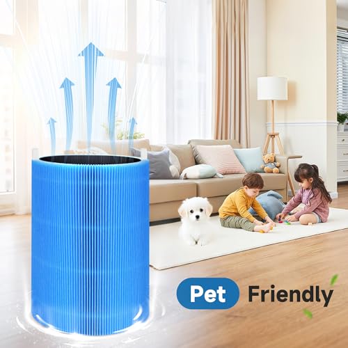 Image of 3 Sets Blue 411 Replacement Filters Compatible with Blueair Blue Pure 411 Air Purifi-er