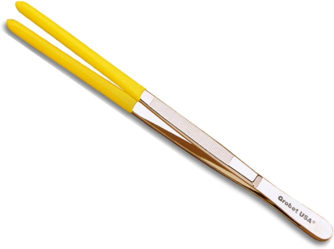 Tweezer Forceps With Plastic Tips 8"