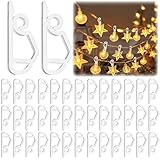 【Matériau Haute Qualité】 Dachrinnenhaken Lichterkette Fabriquées ABS de haute qualité, elles conservent leur stabilité structurelle même après une utilisation prolongée extérieur, préviennent décoloration vieillissement sont adaptées aux conditions climatiques extrêmes telles que les fortes chutes de neige et les pluies.