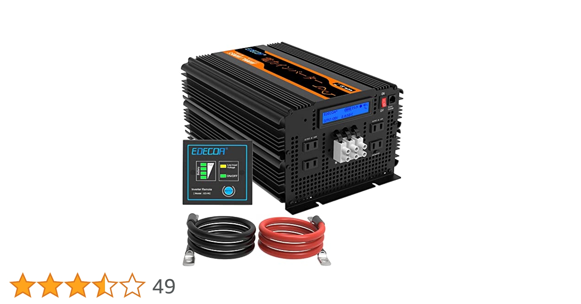 EDECOA 電力インバーター Amazon.co.jp: EDECOA 純正弦波インバーター 3500W コンバーター