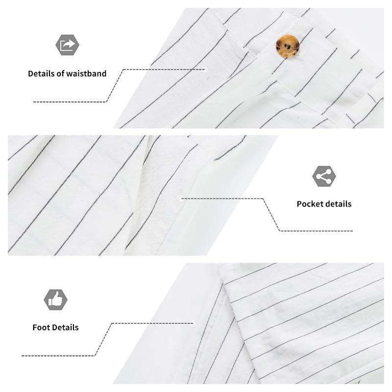 Mens Linen Pant Casual Lightweight Summer Pants Loose Fit Yoga Beach Lounge Trousers with Pockets3