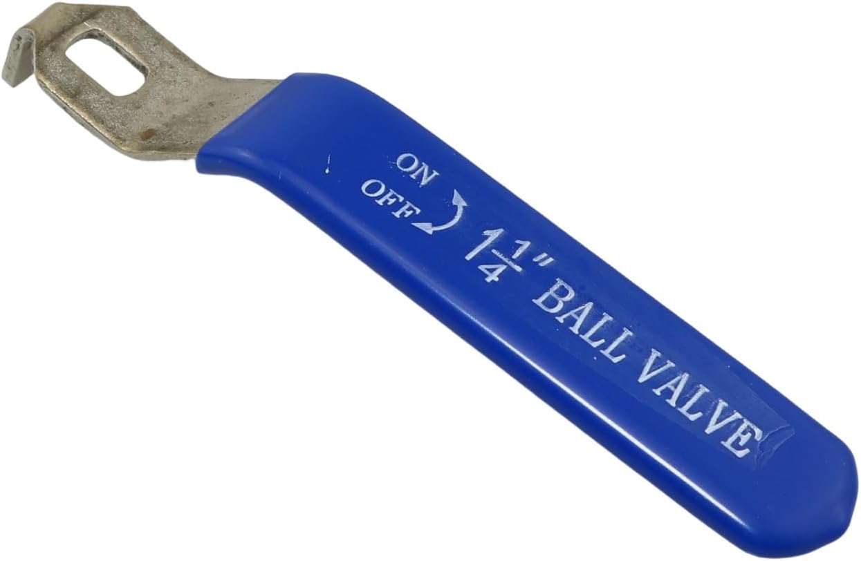 PZRT Stainless Steel Ball Valve Handle DN32 (1-1/4") Faucet Switch with Plastic Grip - Rust-Proof Replacement