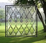 Stained leaded Glass Window diamond bevel 24 X 24