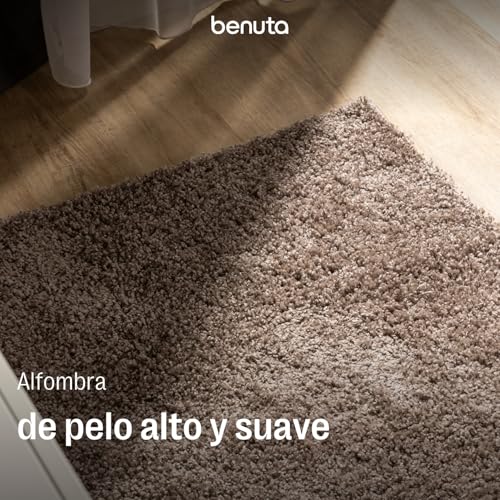 Miniatura 2 de Benuta Basic Alfombra Salon Pelo Largo Sohari Salón - Topo 60x120 Cm - Minimalista - Suave Lavable - Dormitorio, Pasillo, Comedor - Suelo Radiante