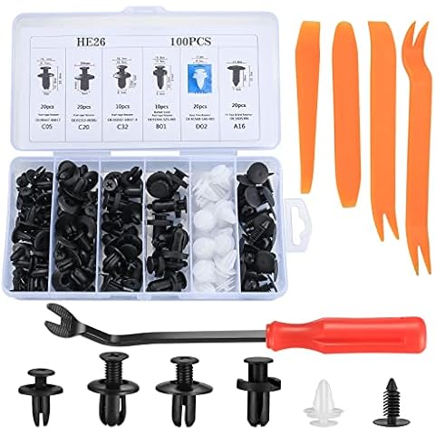 Juego de Clips de Remaches Plásticos para Coche de 105 Piezas Cover