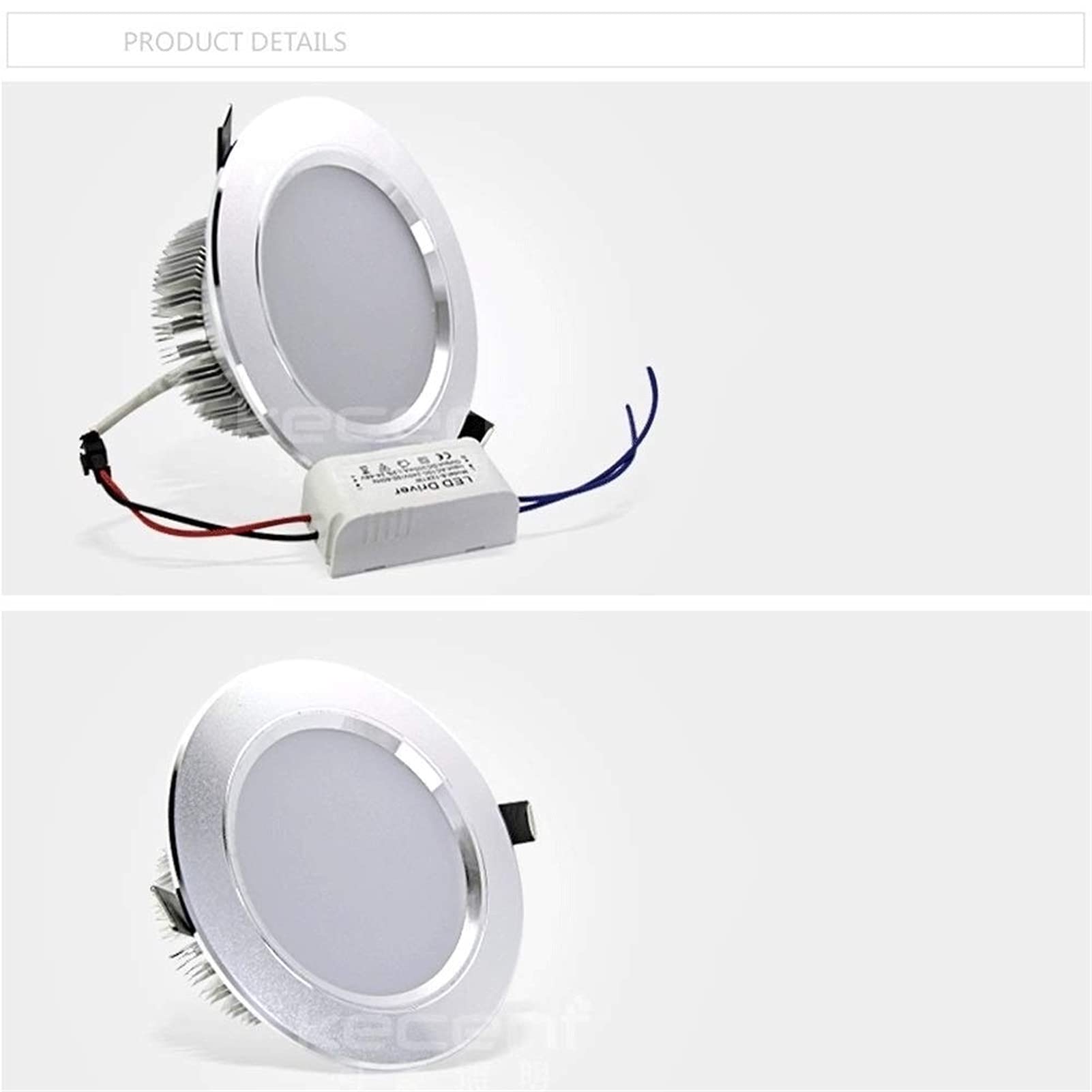 9W LED Super jasny okrągły wpuszczany oprawa sufitowa typu Downlight Europejska restauracja Zintegrowana Ultra cienka aluminiowa wbudowana płaska lampa punktowa Korytarz Nawa Tło Dekoracja ścienna