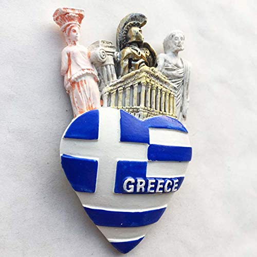 Imán decorativo rectangular 3D Grecia Atenas miniatura 2