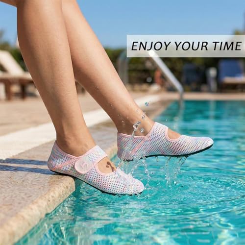 Image of Water Shoes for Women Men Barefoot Beach Swim Aqua Socks Summer Wide Slides Sandals Quick Dry Pool River Sea Sock Shoes