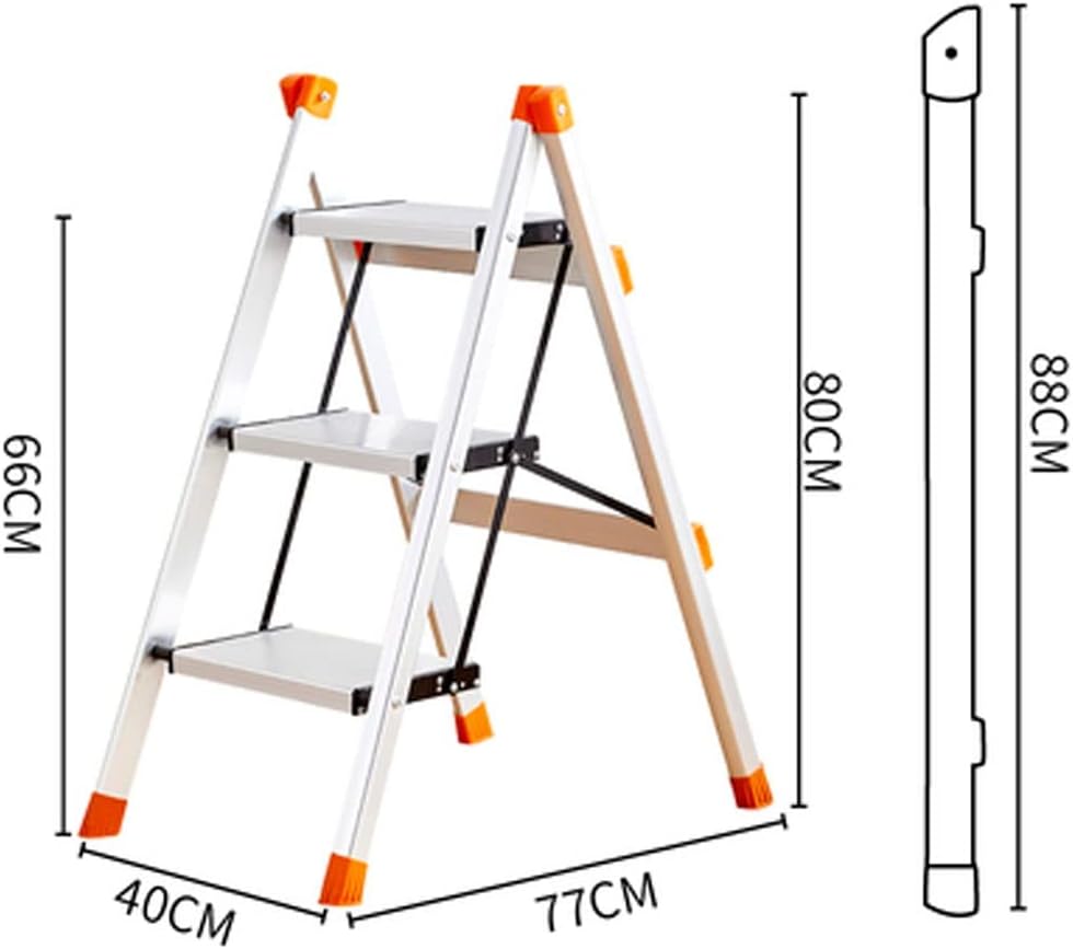 3 Step Ladder Step Stool Folding Climbing Ladder Household Steepladder Multipurpose Ladder for Adult