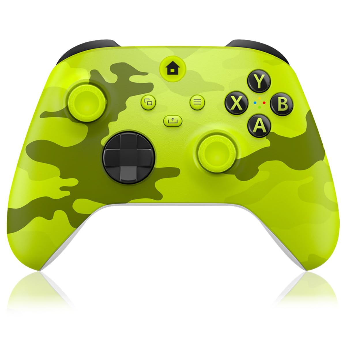 BUERTT Controller Xbox One, controller Xbox Wireless per Xbox One, Xbox Series X/S, controller wireless con jack audio da 3,5 mm, con adattatore wireless da 2,4 GHz, giallo mimetico