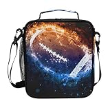 Lunch Box Bag Galaxy Space American Football Lunchbox Insulated Thermal Cooler Ice Adjustable Should