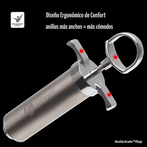Miniatura 2 de Ofargo Kit de jeringa inyectora de carne de acero inoxidable con 4 agujas de marinado para barbacoa y ahumador, regalos para hombres, papá, esposo