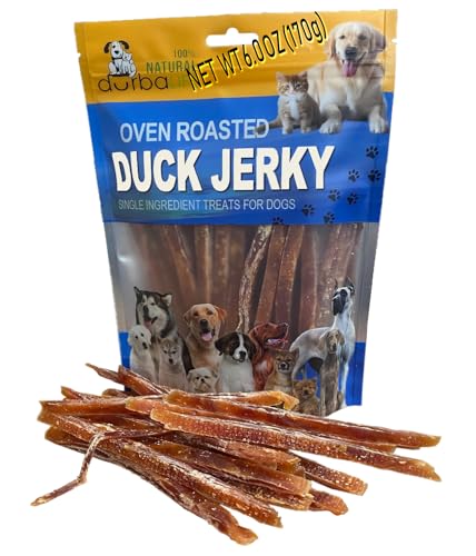 Duck Jerky Dogs Chewy Training Treats Food | Oven Roasted Snacks | Easy Chew & Digest (6.0oz, Shredded Duck Jerky) -  durbalife