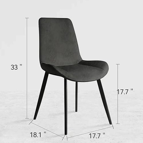 Miniatura 3 de Juego de 4 sillas de comedor con cojín de poliuretano, patas de metal modernas de mediados de siglo, para sillas de cocina y comedor, sillas cómodas