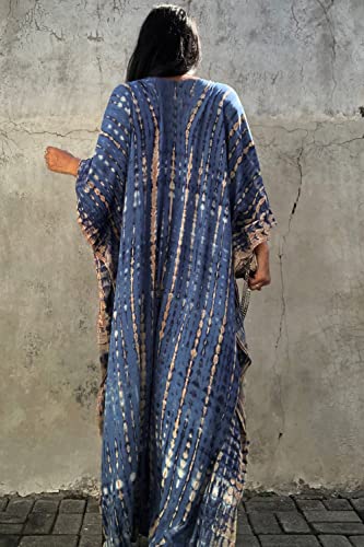 Image of Women Beachwear Long Beach Coverups Kaftan Casual Caftan Dress