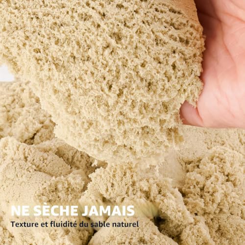 NiToy 1kg/2,2lb de sable de jeu, ne sèche jamais - Divertissement pour les enfants de 3 ans et plus, recharge en vrac pour jouets de bac à sable sensoriel, idéal pour façonner, presser et modeler – vue 3