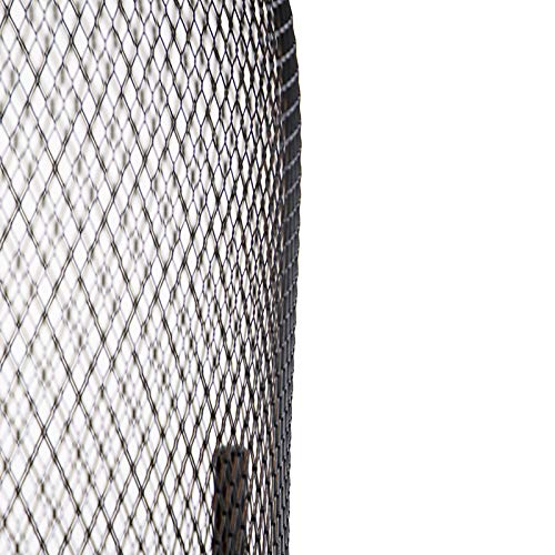 Qazqa Modern Stehleuchte, Stehlampe - Bliss_mesh - Schwarz, max. 60W, Geeignet für LED, 135cm, Ideal als Schlafzimmerlampe und Wohnzimmerlampe