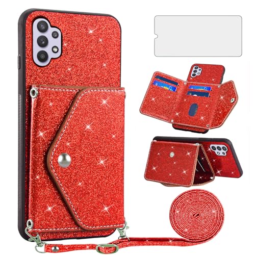 Coque Samsung A32 5G Asuwish GLTSJB Rouge antichoc pour smartphone