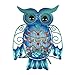 Liffy Metal Owl Wall Decoration Blue Home Hanging Glass Decorative Wall Art for Indoors or Outdoors