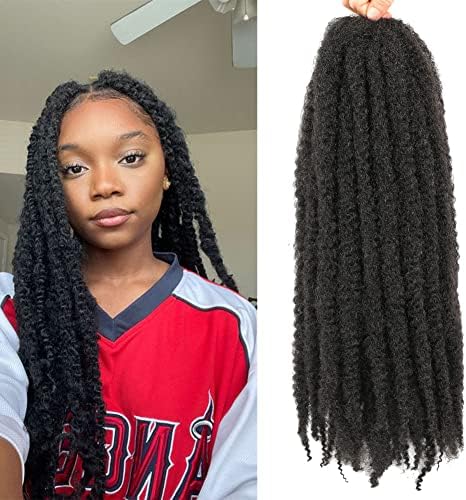 Ayana Marley Hair 3 Packs Marley Twist Braiding Hair Marley Braiding Hair For Faux Locs Crochet Hair 20 Inch Long Afro Synthetic Hair Extensions (20 inch-3 pack, 1B)