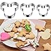 Kspowwin 5PCS Stainless Steel Cookie Cutters, Biscuit Cutters, Silver