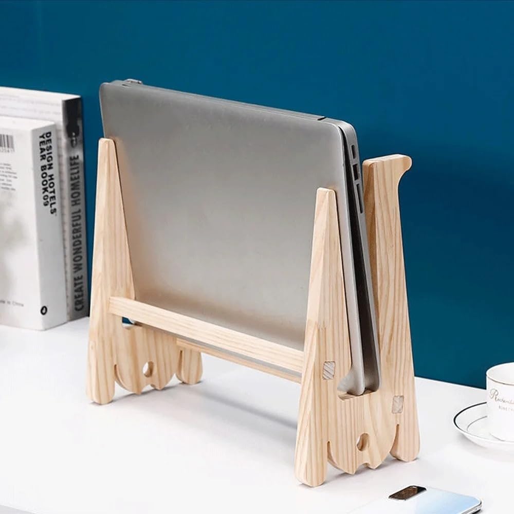 Supporto per Laptop Supporto Universale in Legno for Laptop da scrivania, Supporto Staccabile for Laptop da 10-17,3 Pollici Rialzo per Laptop(XL)