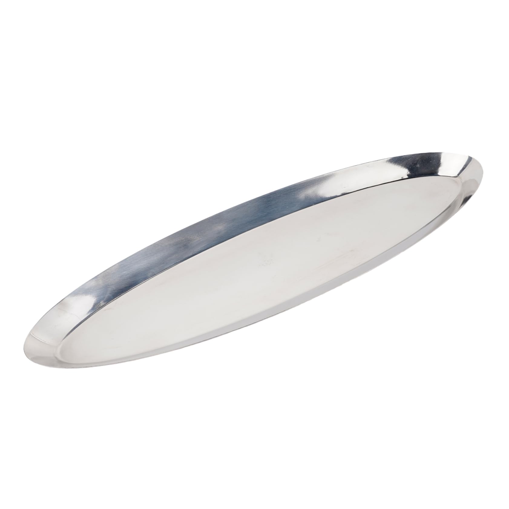 Vassoio Snack Creativo a Forma Ellittica in Acciaio Inox, Stile Giapponese