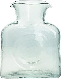 BlenkoGlass Co. 384 Water Bottle in Crystal - Hand Blown Glass Water Pitcher/Carafe/Vase - Unique Handcrafted Kitchen Decor, 36 oz.