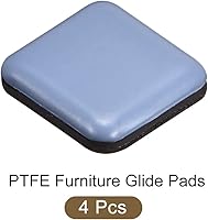 Vista 5 de METALLIXITY Deslizadores deslizantes para muebles de PTFE (1 3/16 pulgadas), 4 unidades, almohadillas protectoras cuadradas autoadhesivas