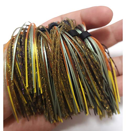 L-MEIQUN, 10 Paquetes Pro Series Bass Falda de Silicona de bajo SPINNERBAIT Correas for Moscas señuelos Barba Hacer Alambre