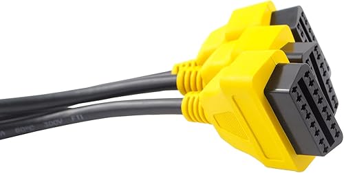 Miniatura 5 de Cable divisor OBD2 de 1.6 pies19.7 in, Cable de extensión OBD-II de 3 vías, Divisor OBD completo de 16 pines 1 a 3 hembra Y Cable Adaptador de cable