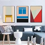 HJGB Abstrait coloré Triangle géométrique Affiche Toile Peinture Imprime Mur Art Photo Maison sans Cadre décoratif Toile Peinture A 15x20 cm