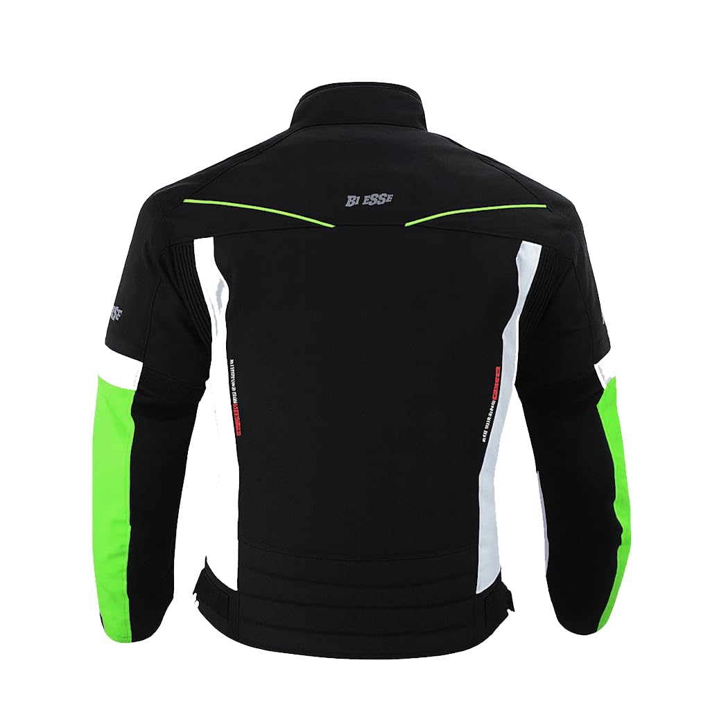 BI ESSE Veste de moto Veste imperméable avec,en tissu de moto, scooter,voyage,amovible,aéré,gilet thermique 4 saisons
