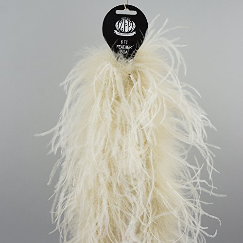 Zucker - 6 Foot 2 Ply Ostrich Feather Boa - Dress Up Party, Costume Accessories, Halloween, Carnival, Crafts, Décor, Diy - Ivory #TOP1