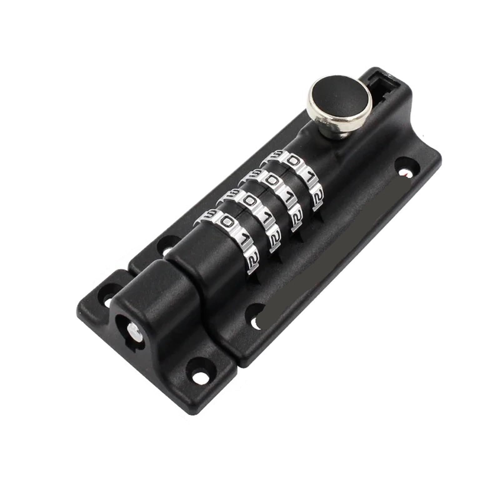 4pcs Combination Sliding Bolt Gate Lock Anti-Theft Password Locks Keyless Door Latch for Door(Black)