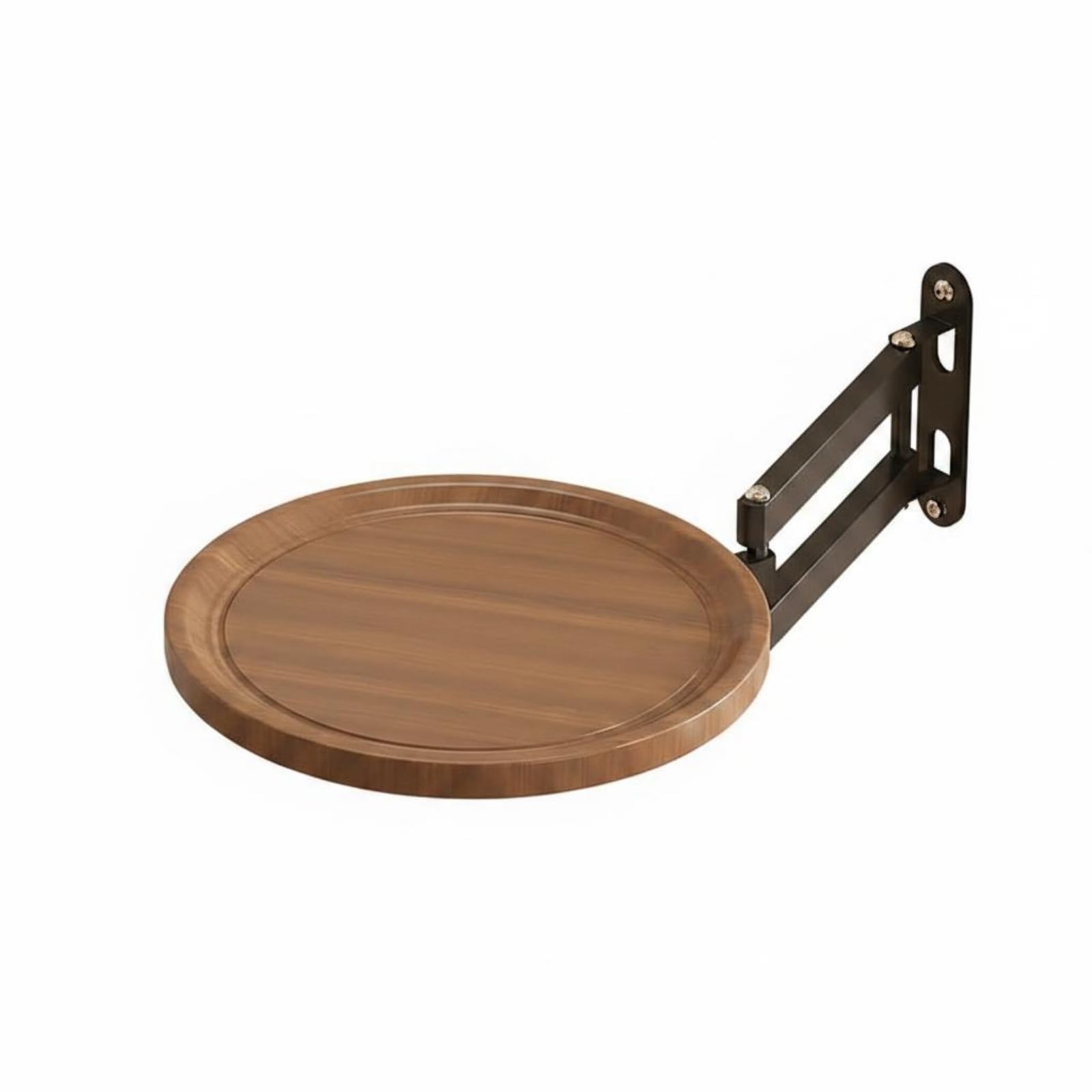 Foldable Fold Down Side Table Space Saving Extendable Bedside Tray Compact Swivel Side Shelf Sturdy for Bedroom, Sofa Area, Walnut-image-27