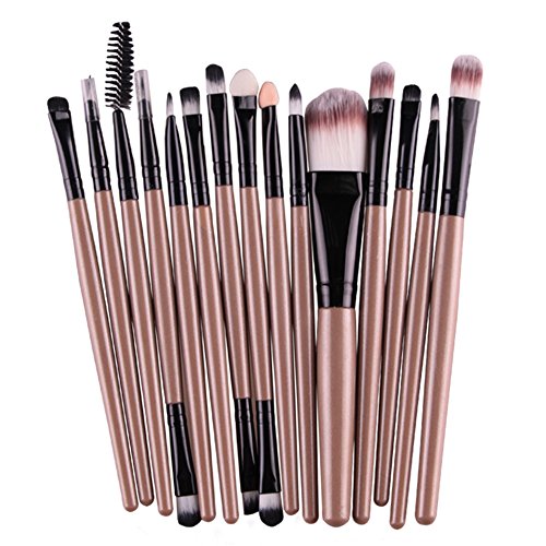 Preisvergleich Produktbild Oshide 15 Stück Professionelle Makeup Bürsten Kosmetik Set Foundation Powder Lidschatten Augenbraue Eyeliner Lippen Make-up Pinsel Auge Gesicht Pinsel Set