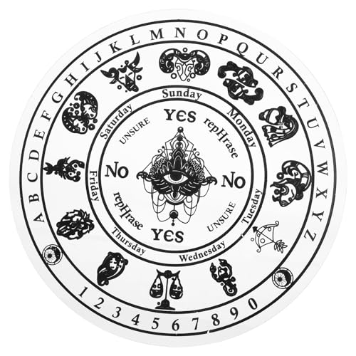 VALICLUD アクリル振り子ボード 能量板 厚 手彫りデザイン 多用途デスクトップ占いツール 家用装飾 瞑想補助 贈り物向け