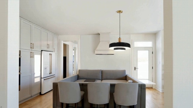 Image of Set of 2 Pcs 13.8 inch Black Dome Pendant Light Nordic Flush Mount Ceiling Light Solid Wood Hanging Light Farmhouse Pendant Lighting for Kitchen Island Dining Room Restaurant