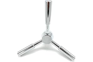 Chrome 3 Spoke Gun Safe Handle For Rifles, Deposit Safes and ATM Vault Doors